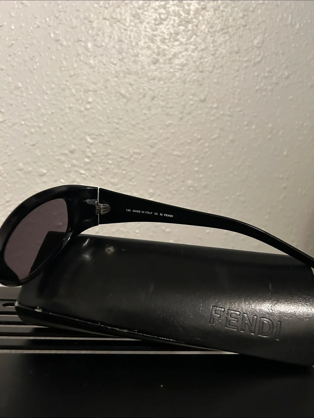 Vintage Fendi Black Women's Sunglasses and case. Scratch’s in lens and frames